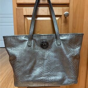 Michael Kors Metallic Silver Tote